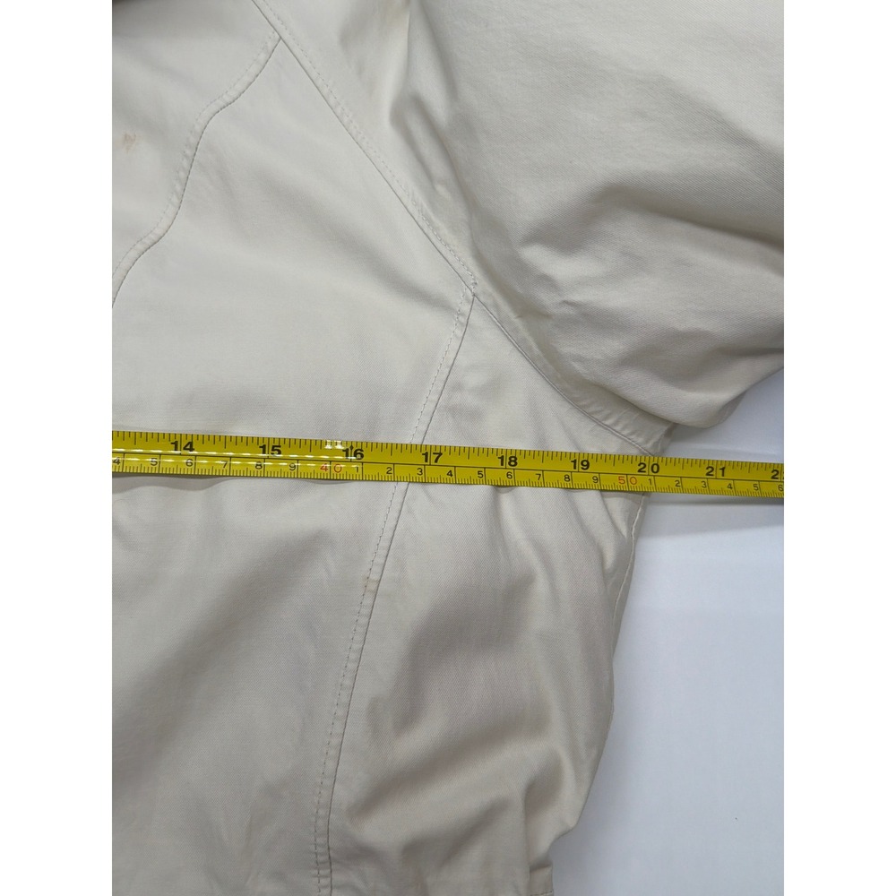 The North Face HyVent Women Parka Jacket Hooded Insulated Cream Beige Longline M - Picture 8 of 16